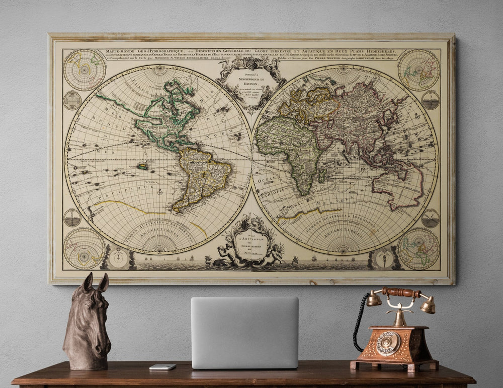 Carte du monde Eve • La mappemonde en français originale