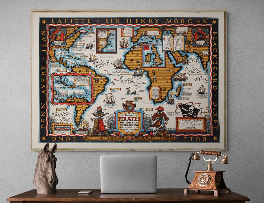Carte ancienne du Monde rétro/vintage (140×100 CM) GREAT ART –