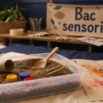 Activités pour les maternelles : bac sensoriel en maternelle, riz coloré