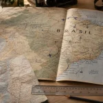 Carte brésil des régions et itinéraires de voyage