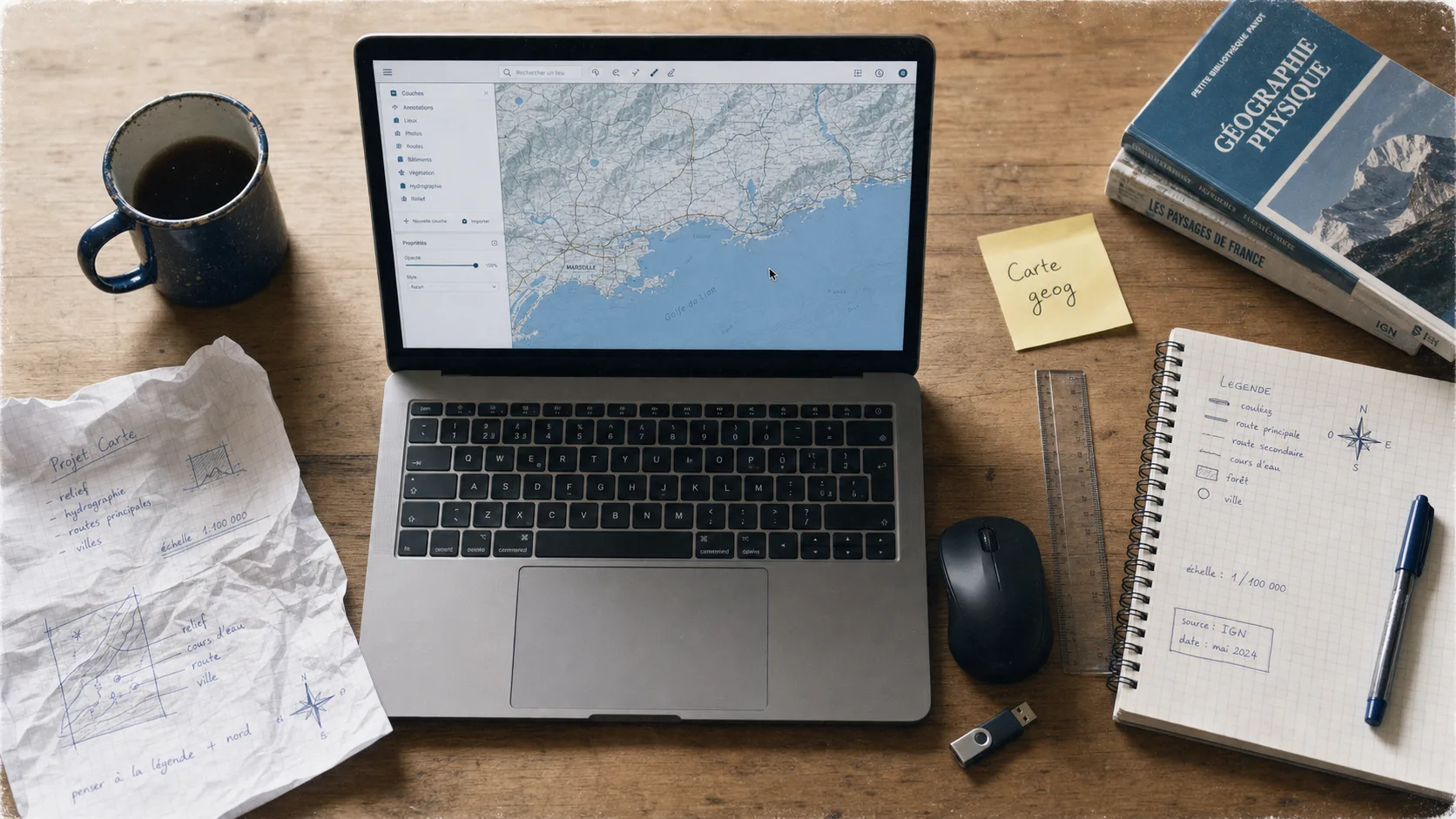 Carte geog : comparer Géoportail, cartes.gouv.fr et IGN