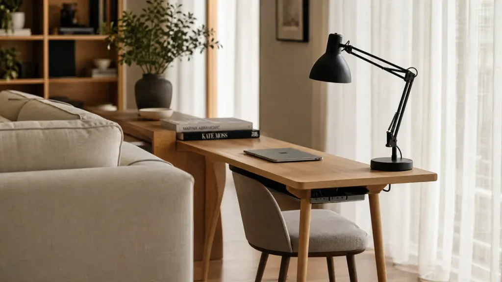 Coin bureau salon : où l’installer et quel meuble choisir pour garder une pièce fluide