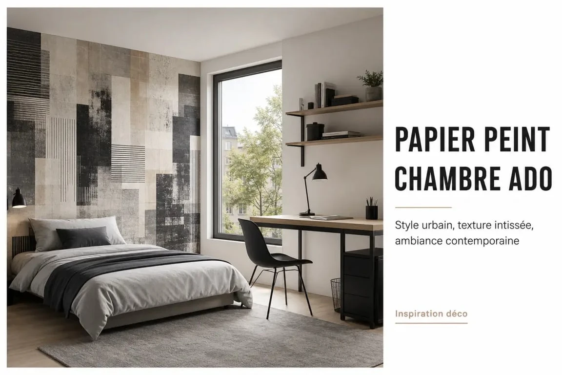 Inspiration de papier peint chambre ado dans une chambre moderne et stylée