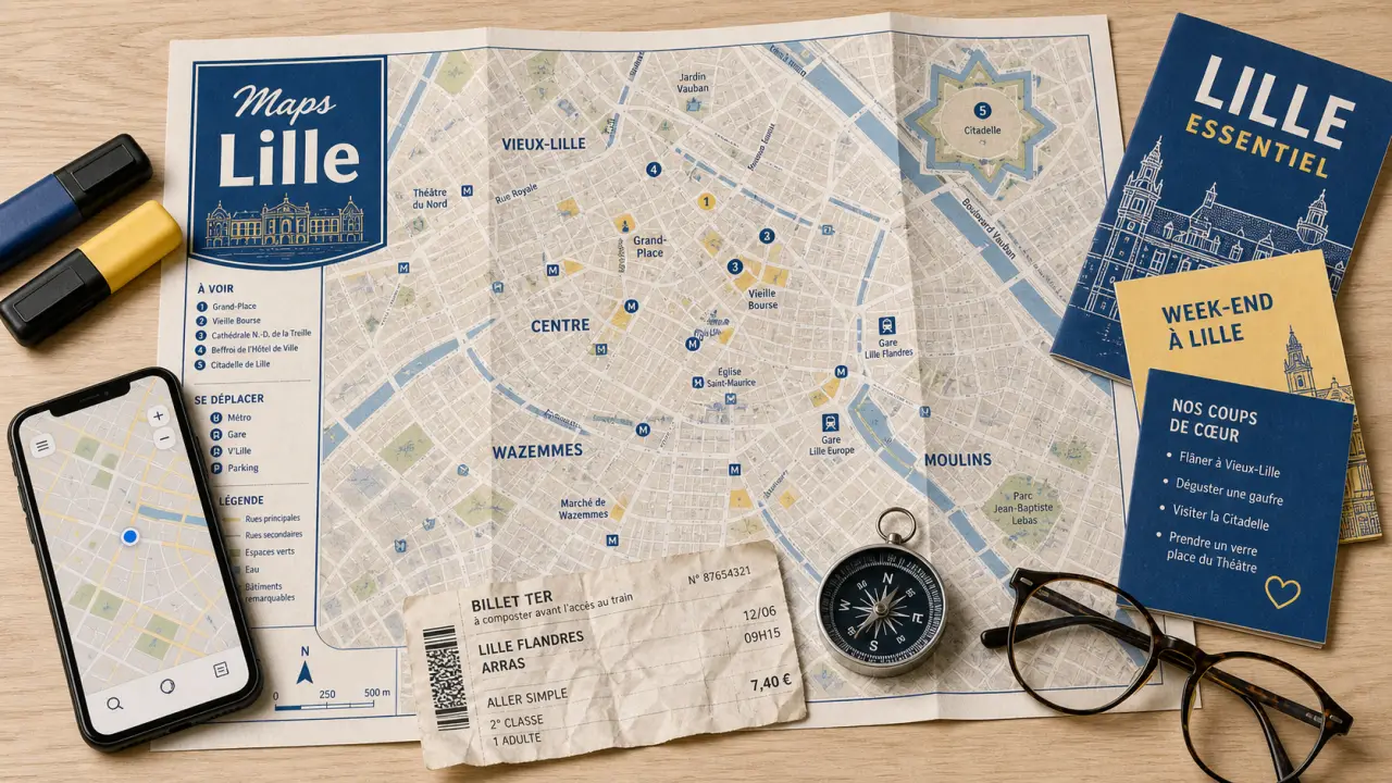 maps lille : plan des quartiers et repères
