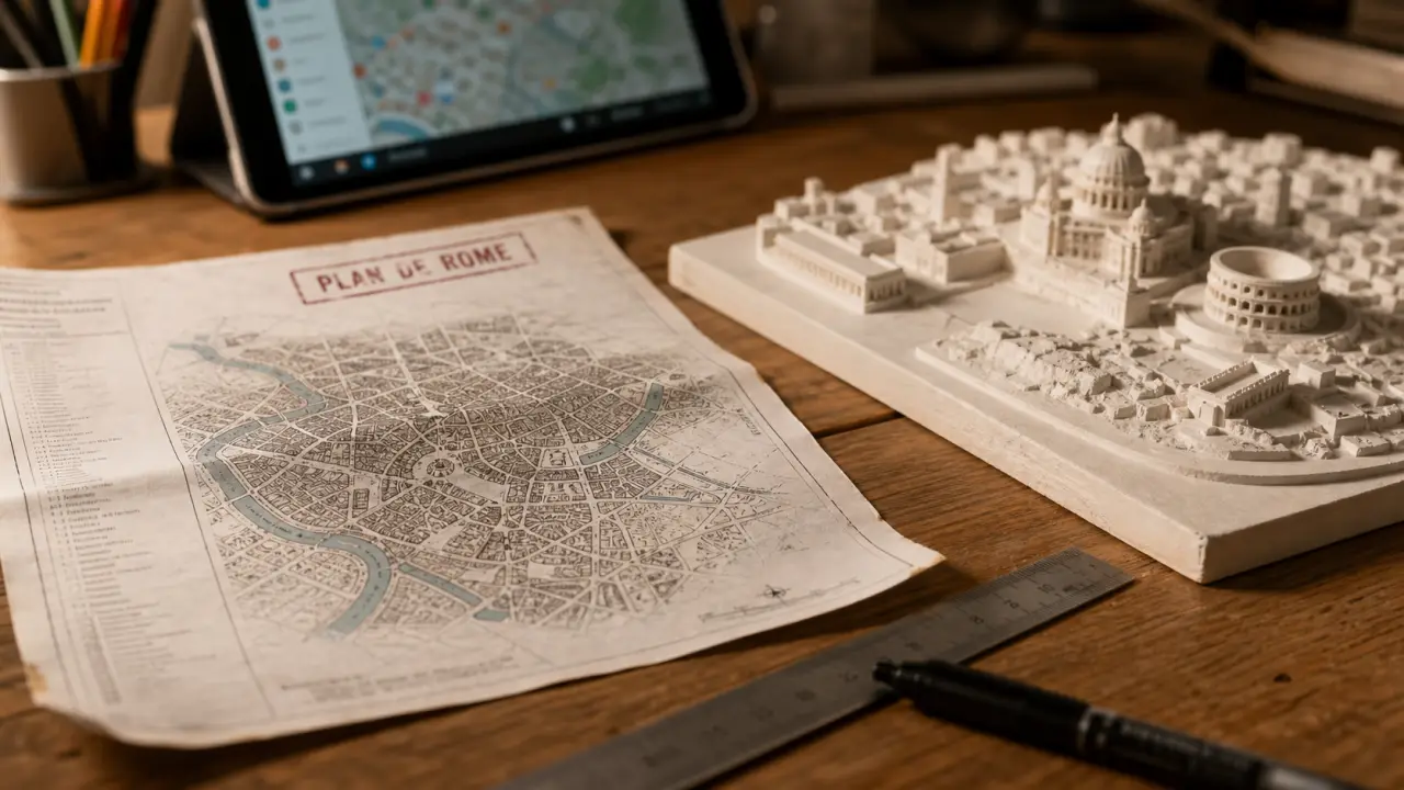 Plan de rome : carte PDF et maquette antique pour se repérer