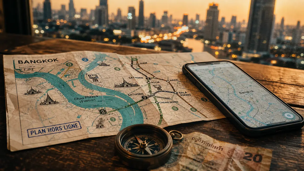 Carte Bangkok avec plan BTS/Skytrain pour ne pas se perdre