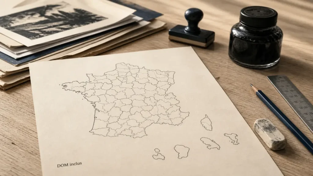Départements, régions, DOM : quelle carte de France vierge imprimer selon l’usage ?