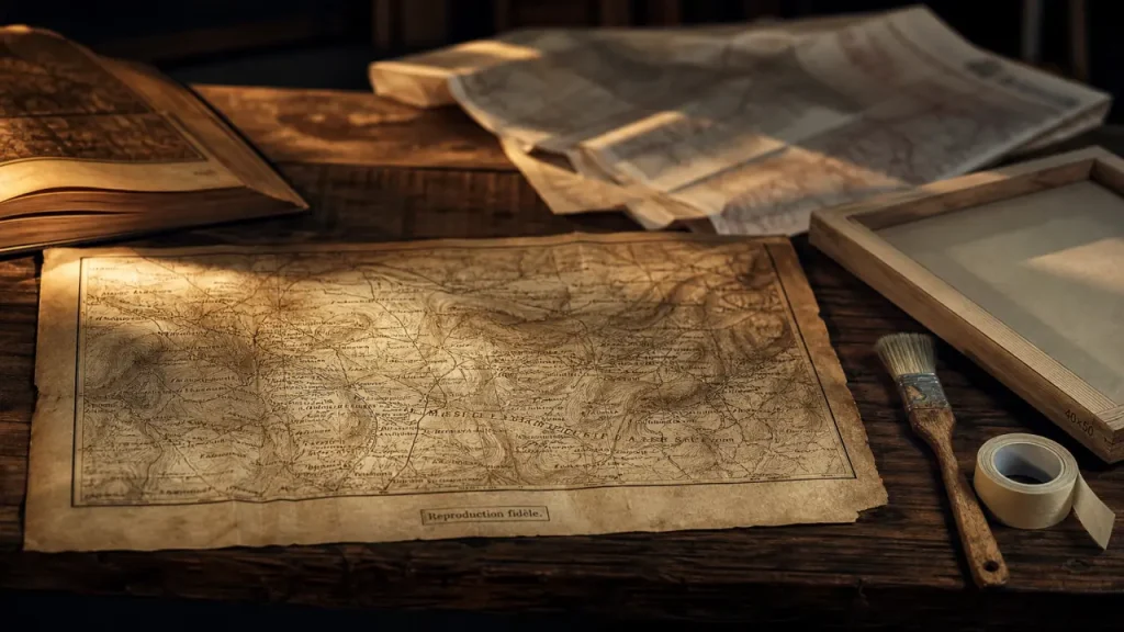 Carte vieille ou reproduction fidèle : le support et le territoire font toute la différence