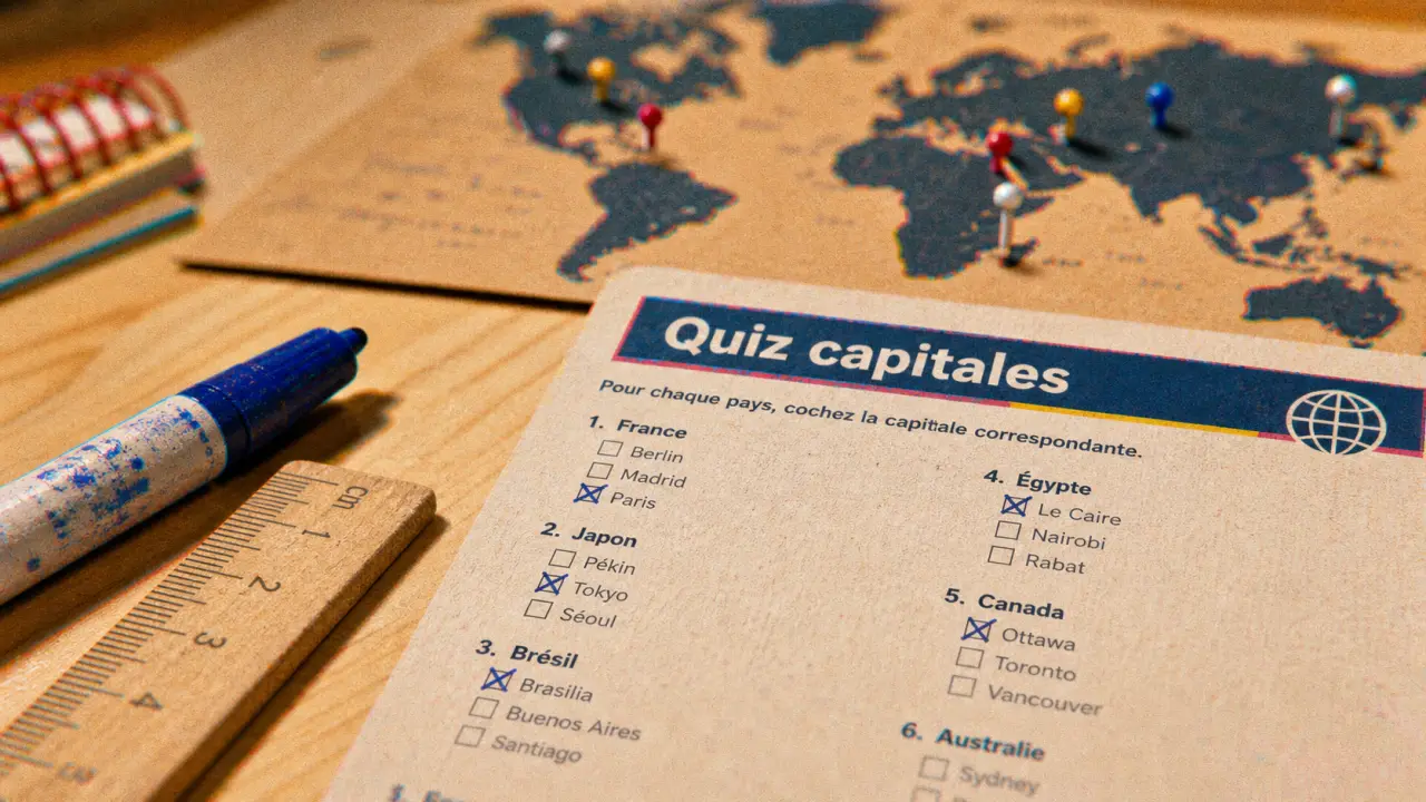 Jeux des capitales du monde : quiz score et pièges les plus fréquents