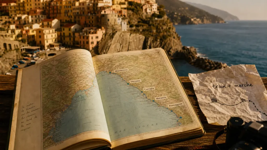 Les 5 Terres Italie carte : villages, train et sentiers pour s’orienter vite