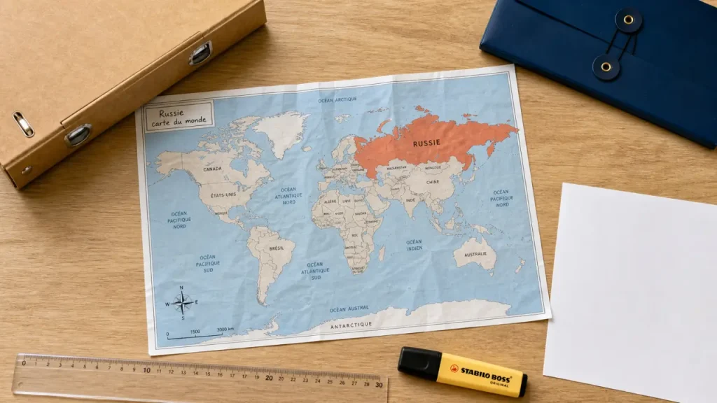 Russie sur la carte du monde : image, PDF ou vecteur, le format selon l’usage