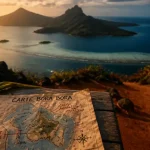 Bora Bora carte : lagon turquoise et mont Otemanu