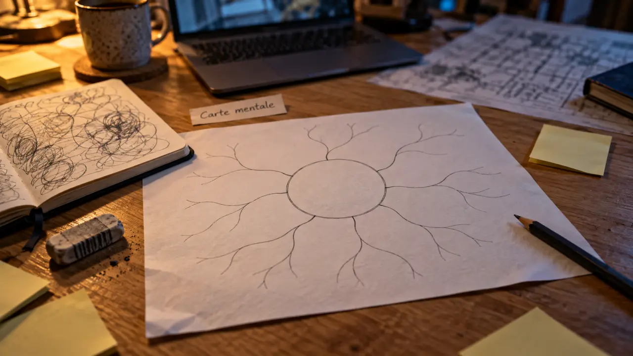 Cartes mentales vierges : feuille vierge à remplir