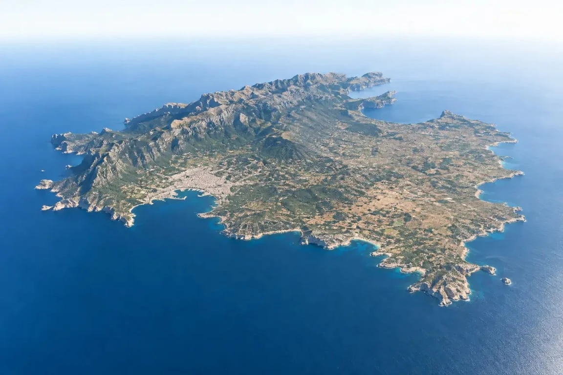 Vue aérienne de Majorque pour comprendre une carte du monde et situer Palma