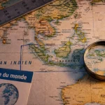 Indonésie carte du monde sur planisphère : Asie du Sud-Est près de l’équateur