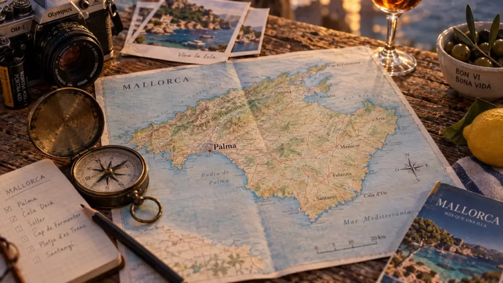 Majorque sur la carte du monde : Palma, plages et reliefs à repérer