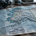 Alaska carte : villes, reliefs et côtes