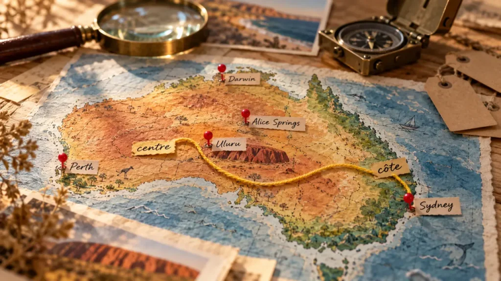 Carte de l’Australie : des grandes villes aux récifs, les repères pour tracer son voyage