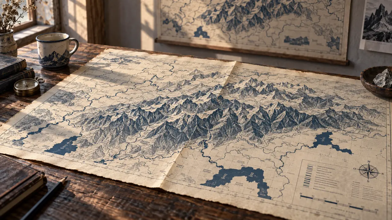 Carte du massif des alpes : relief et frontières de massifs
