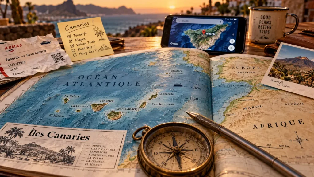 Carte des îles des Canaries : repérer les 8 îles, de l’Afrique à El Hierro