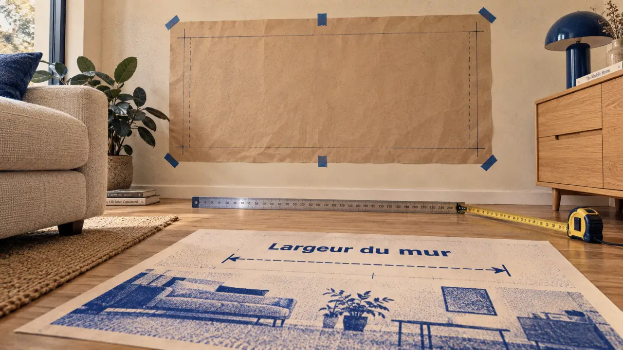 Gabarit papier pour comment choisir la taille d’un tableau en fonction de son mur