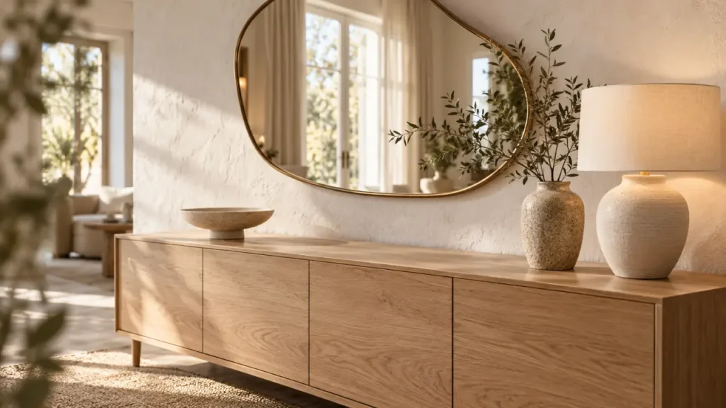 Idée déco au-dessus d’un bahut : créez un point focal sans surcharger le mur