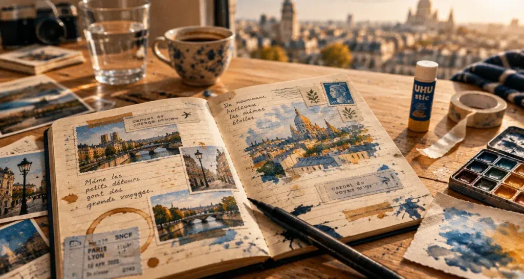 7 idées de pages pour un carnet de voyage qui raconte vraiment votre séjour