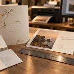 Imprimer carte : support et échelle d’impression, aperçu de cartes sur papier mat.