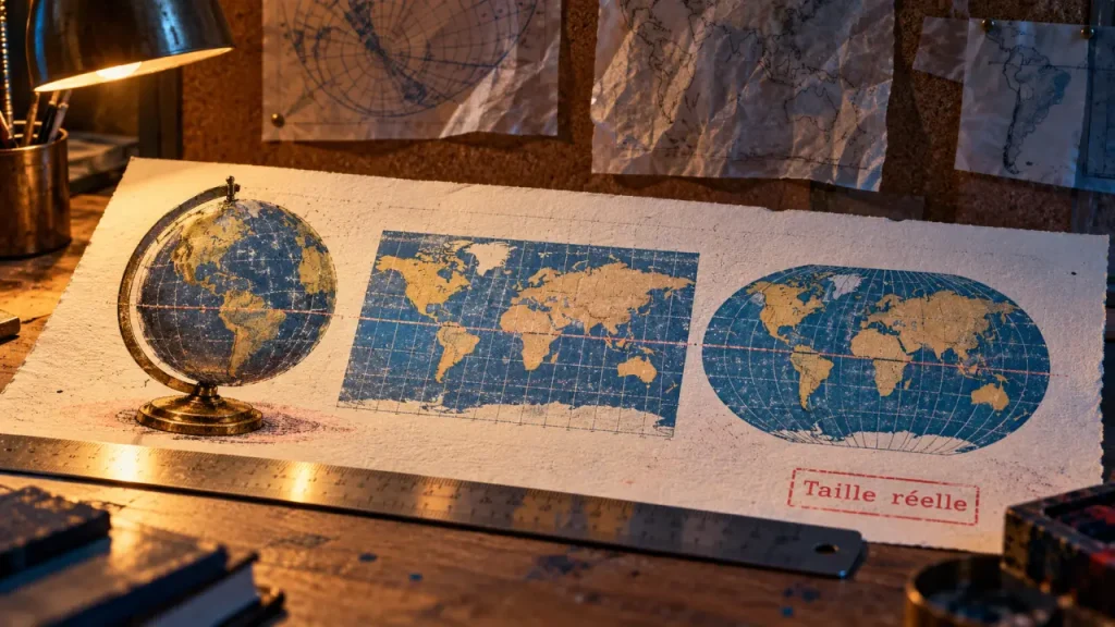 Vraie carte du monde : des pays à la bonne taille, mais jamais sans déformation